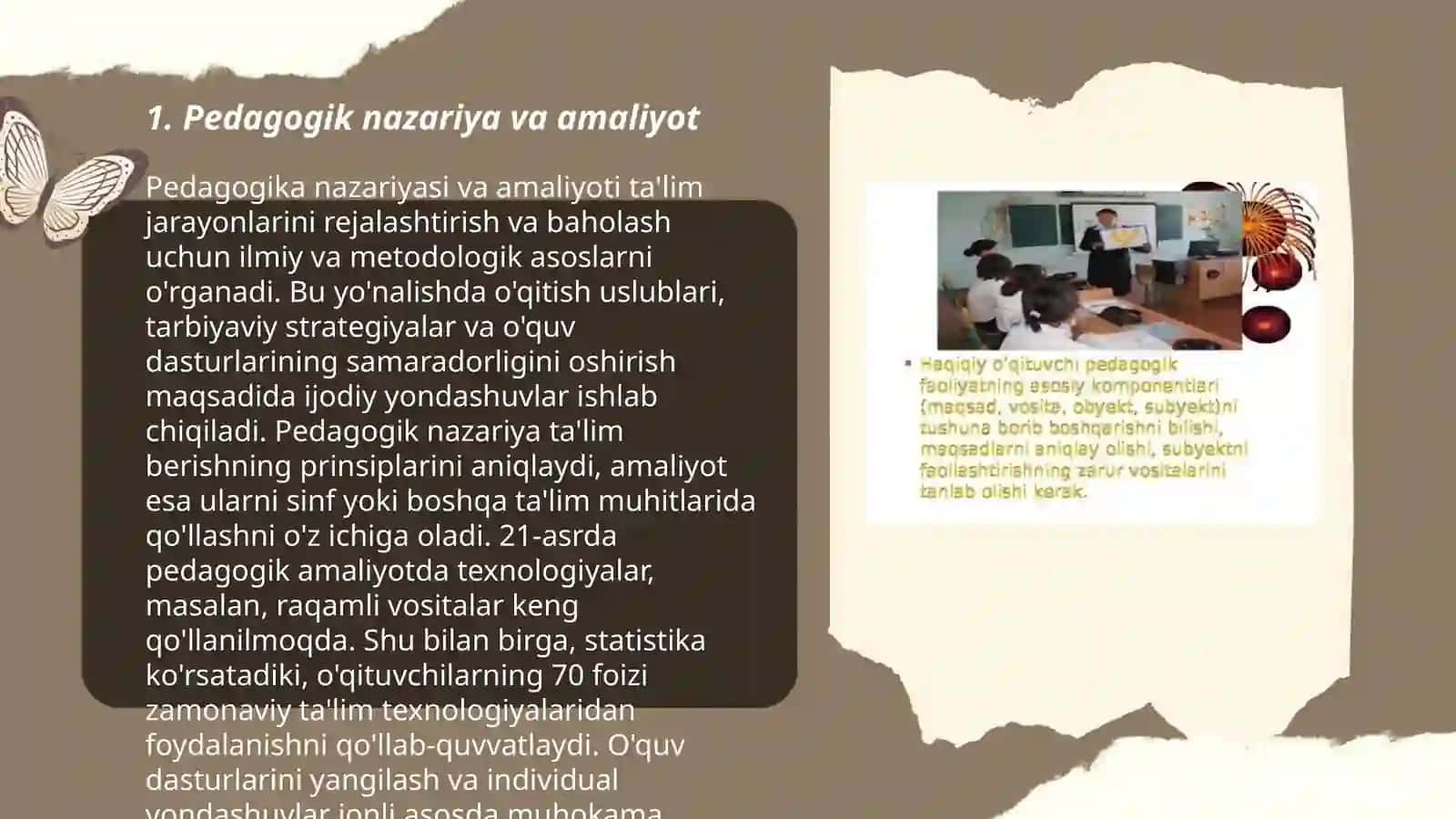 Pedagogik faoliyatni amalga oshirish uchun o‘qituvchi kasbiy tayyorgarligi 3
