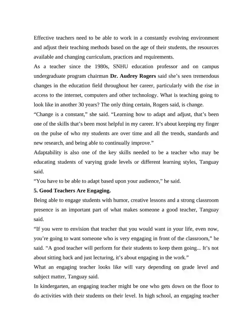 What Makes a Good Teacher 3