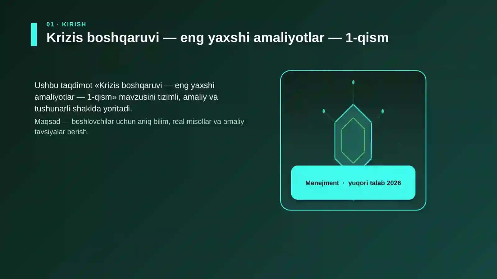 Krizis boshqaruvi — eng yaxshi amaliyotlar — 1-qism 3