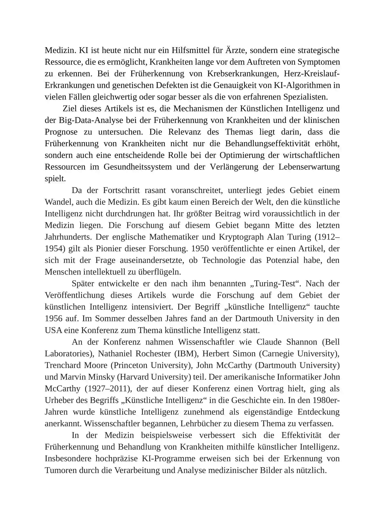 Früherkennung und Prognose von Krankheiten mithilfe künstlicher Intelligenz und Big-Data-Analysen 3