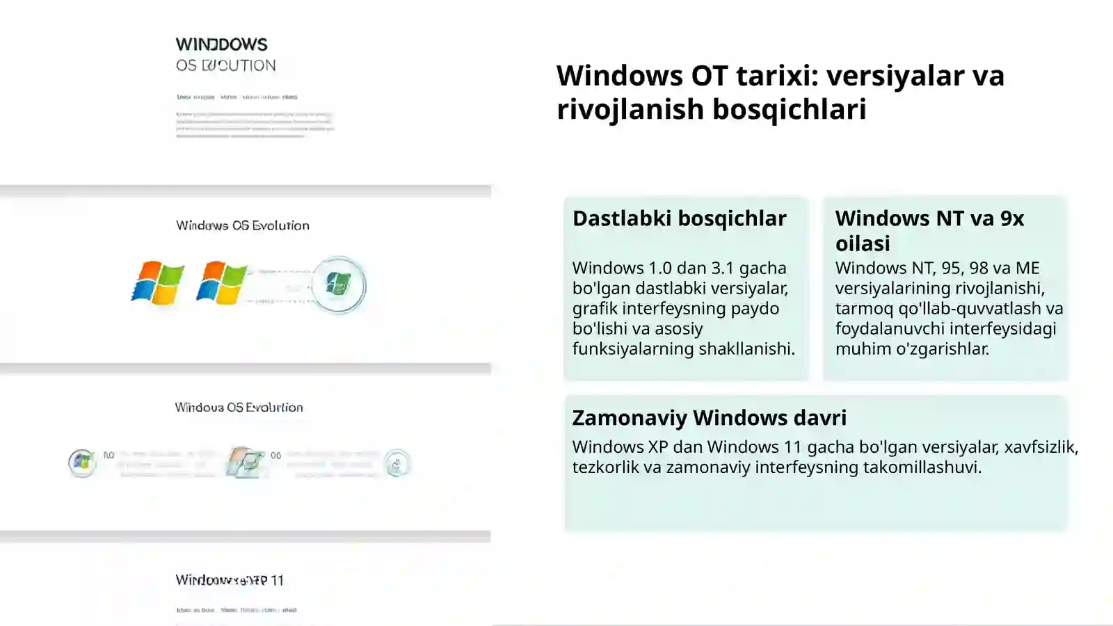 Operatsion tizimlar: Windows asoslari 3