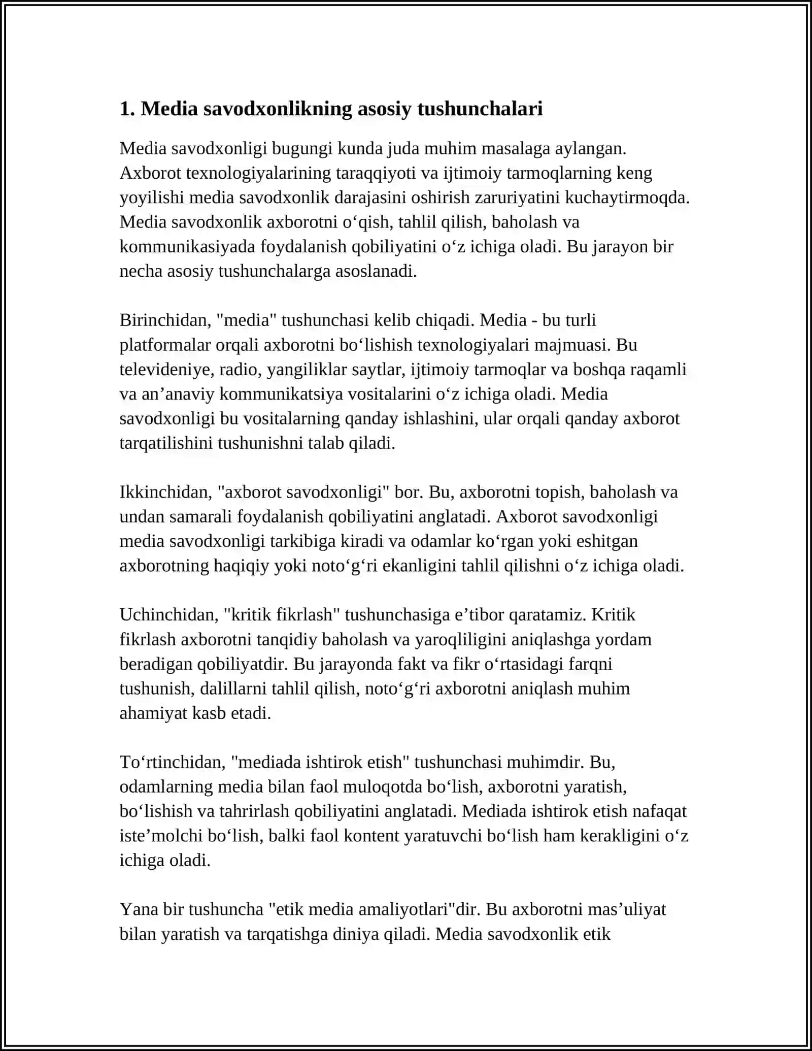 MEDIA SAVODXONLIKNI RIVOJLANTIRISH USULLARI 3