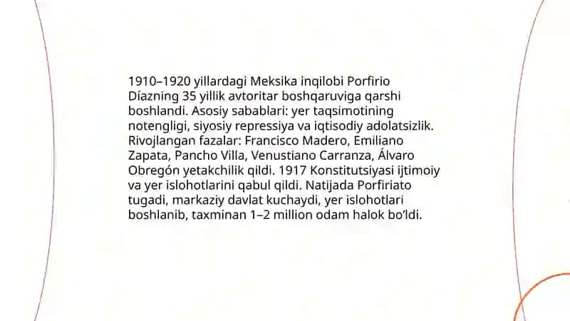 Lotin Amerikasi mamlakatlarida milliy ozodlik harakatlari va inqilobiy jarayonlar 3