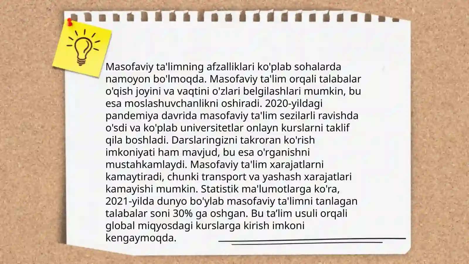 Masofaviy ta'limni avzalligi va kamchiligi 3