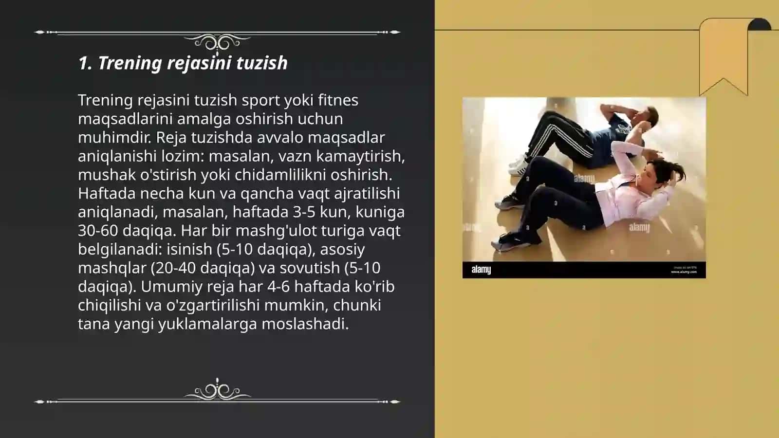 Trening rejasini tuzish 3
