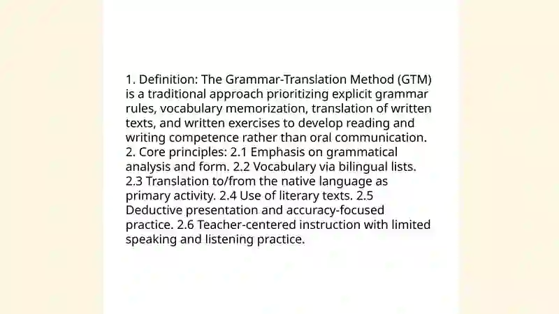 Grammar-Translation Method (GTM) 3