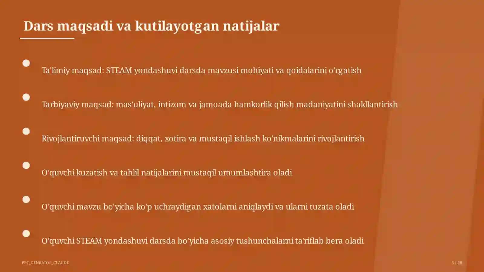 STEAM yondashuvi darsda 1