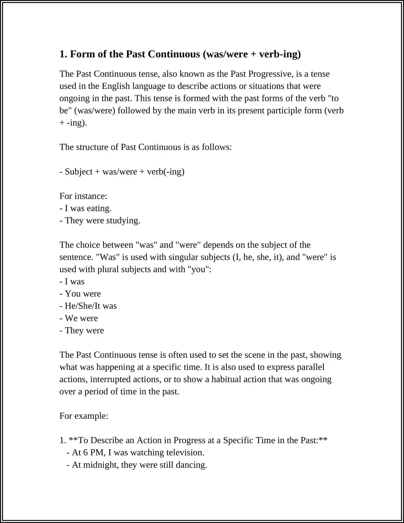 PAST CONTINUOUS, PRESENT CONTINUOUS AND FUTURE CONTINUOUS 3