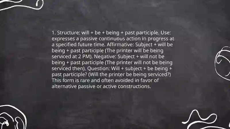 Future Continuos Passive 3