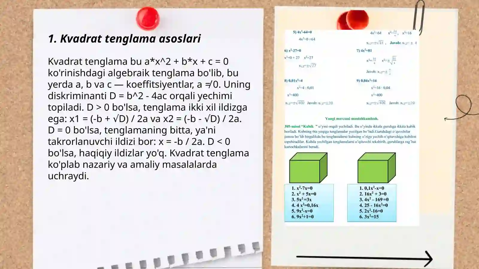 Kvadrat tenglama 3