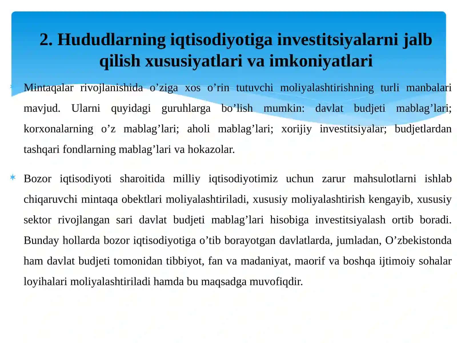 Davlatning mintaqaviy sotiq hududlari va iqtisodiy rivolaniash 3