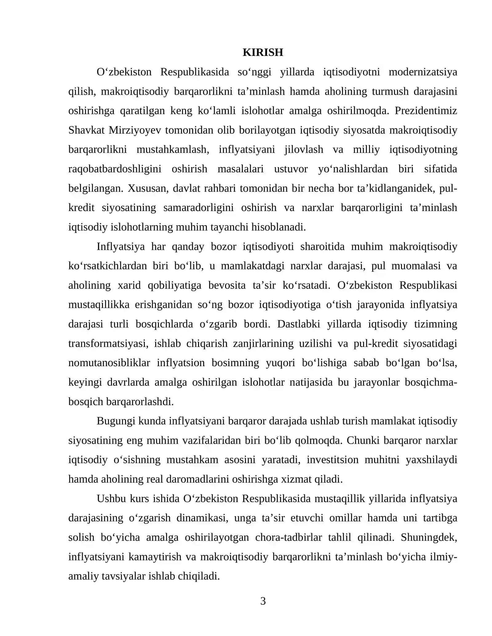 O’zbekiston Respublikasida mustaqillik yillarida inflyatsiya darajasining tahlili 3