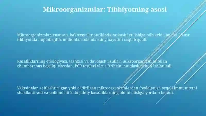 Mikroorganizmlarning tibbiyotdagi ahamiyati 3