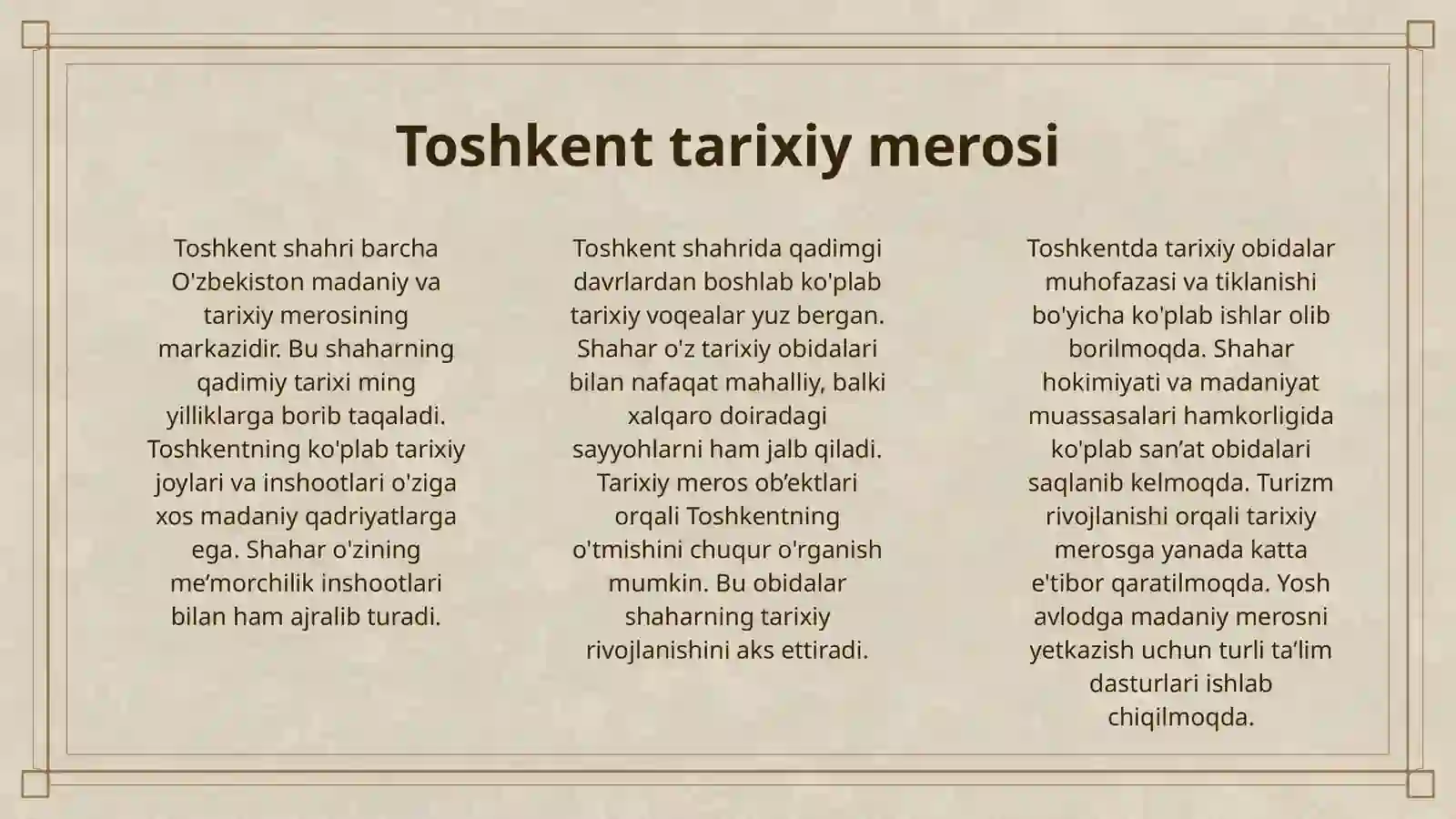 TOSHKENT SAN’AT OBIDALARI 3