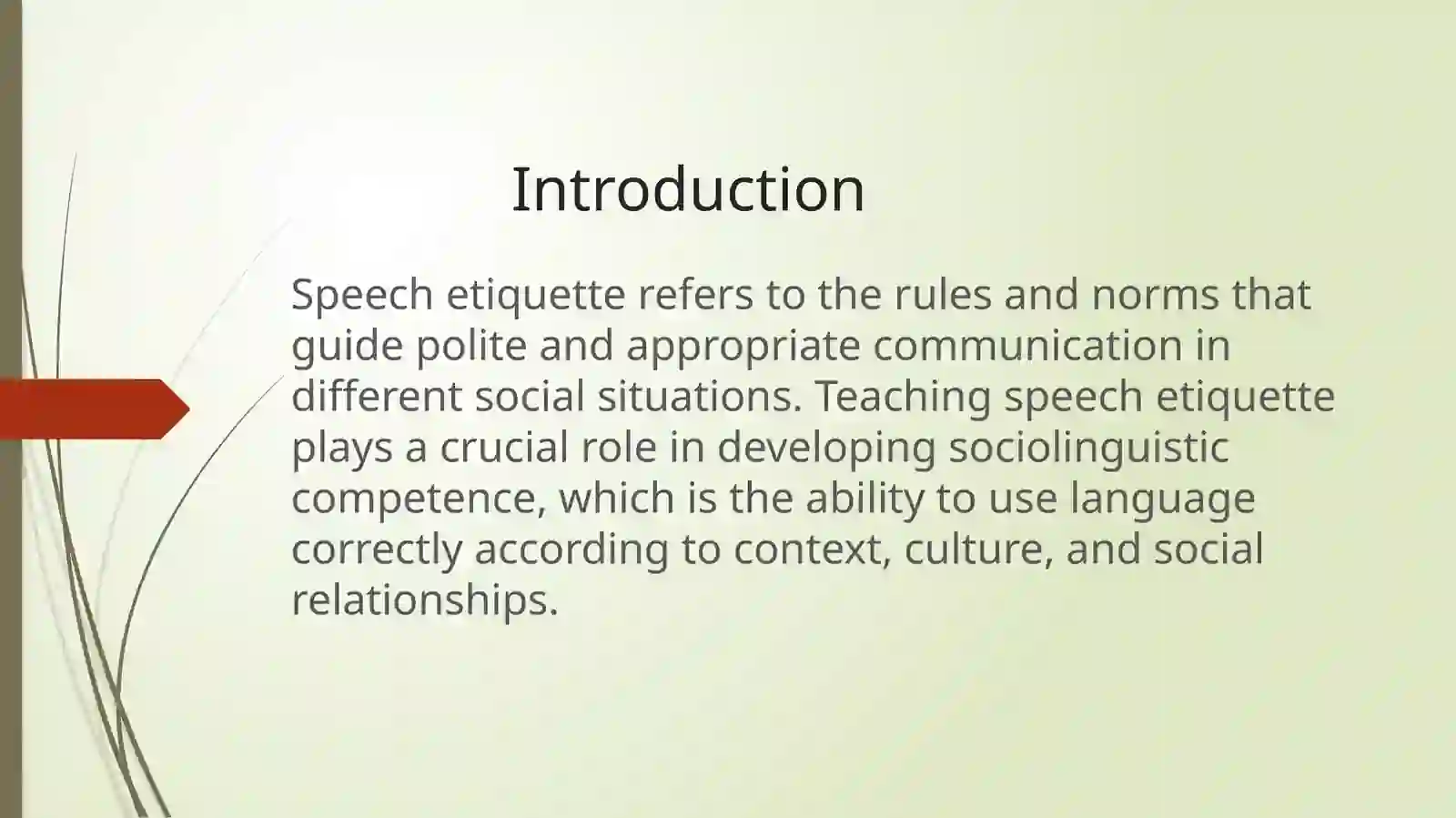 Speech Etiquette 3