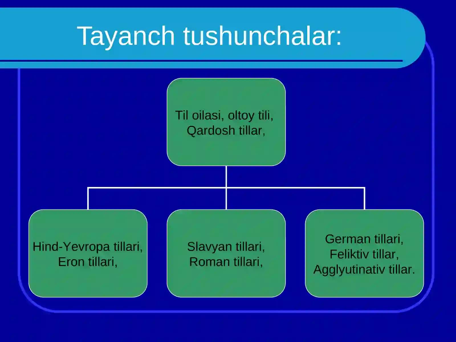 Dunyo tillari va tillar tasnifi 3
