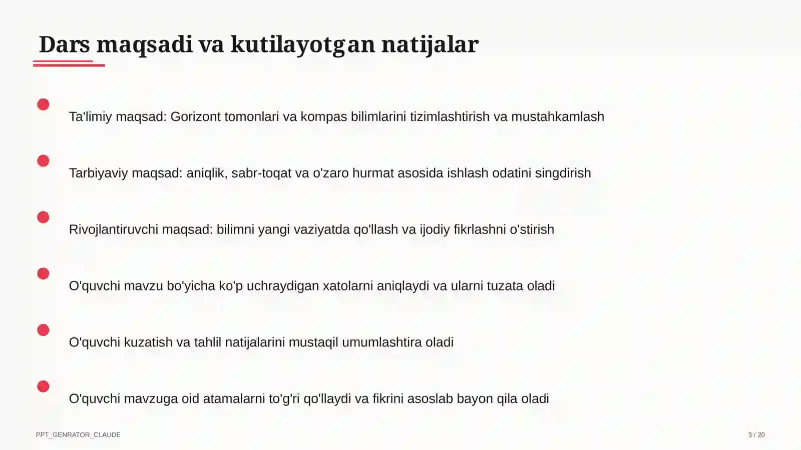 Gorizont tomonlari va kompas (3-sinf) 3