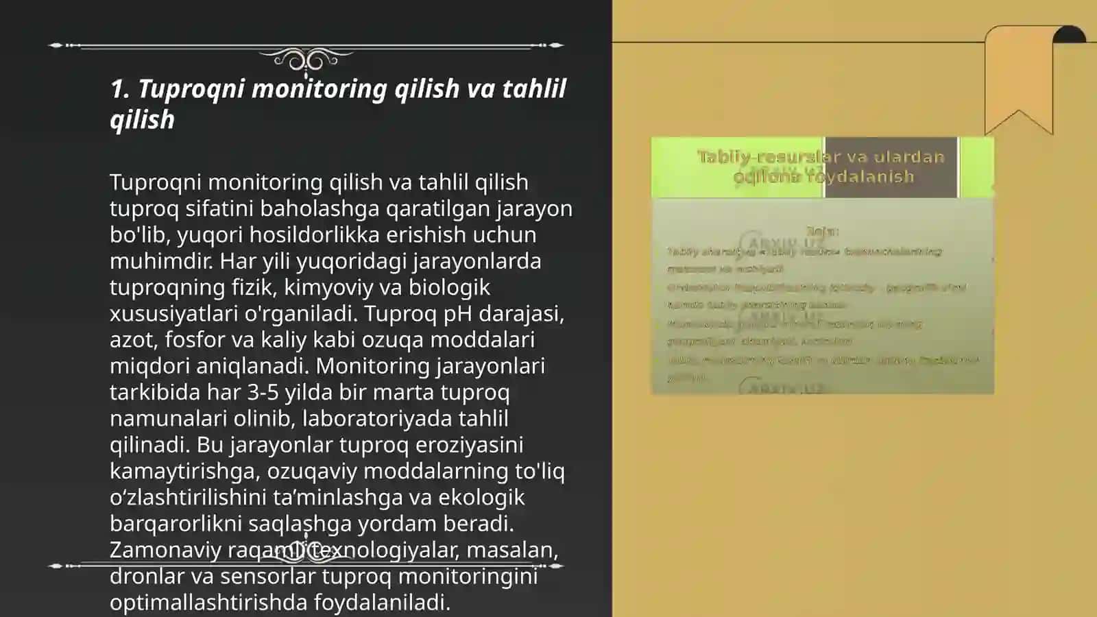 Tuproqni monitoring qilish va tahlil qilish 3