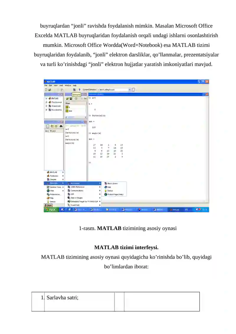 MATLAB dasturida funksiyalar 3
