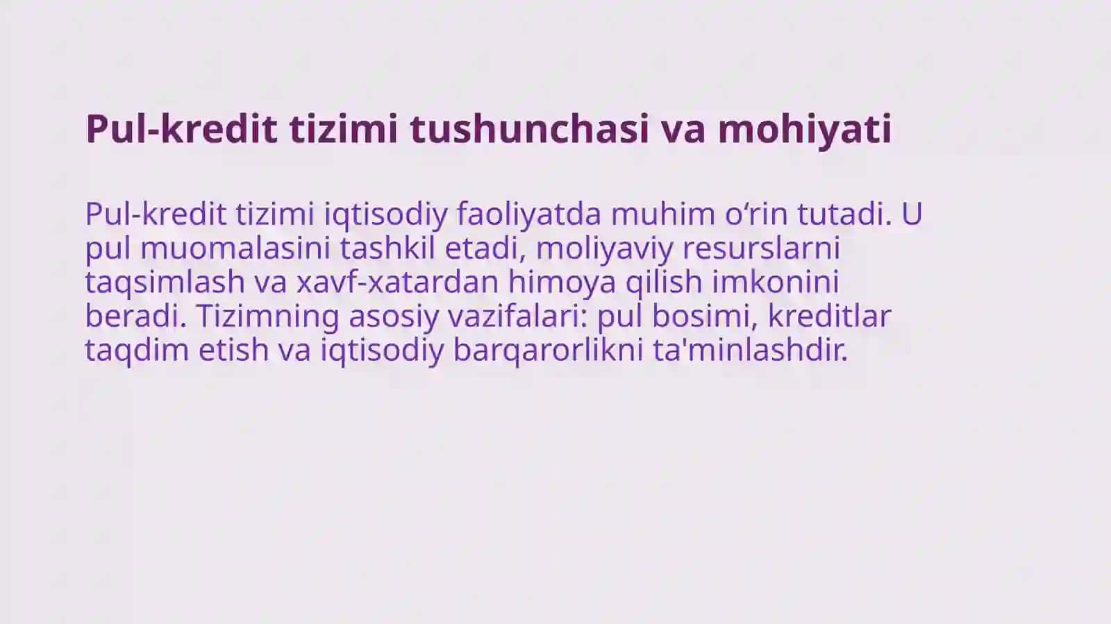 Pul kredit tizimi 3