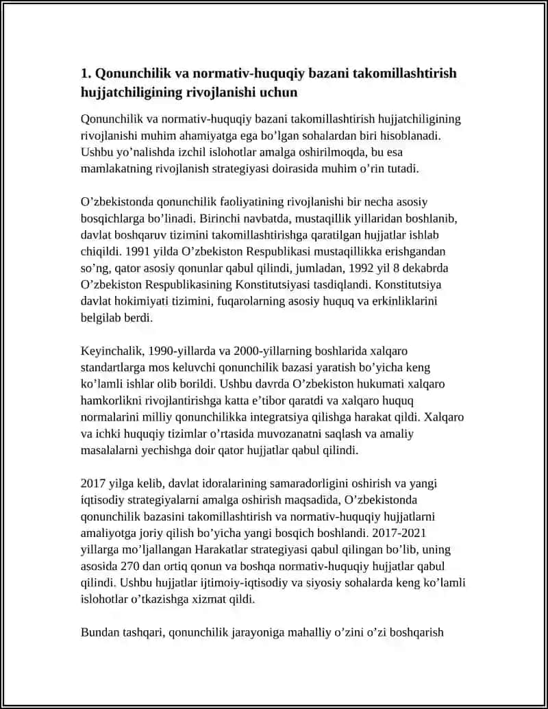 OʻZBEKISTON RESPUBLIKASIDA HUJJATCHILIGNINING TAKOMILLASHI 3