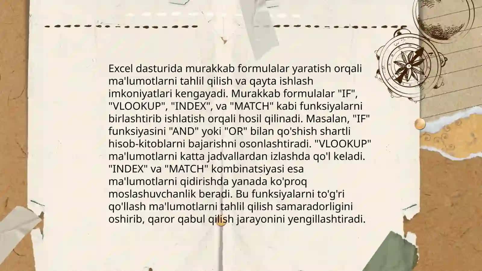 Murakkab formulalar yaratish 3