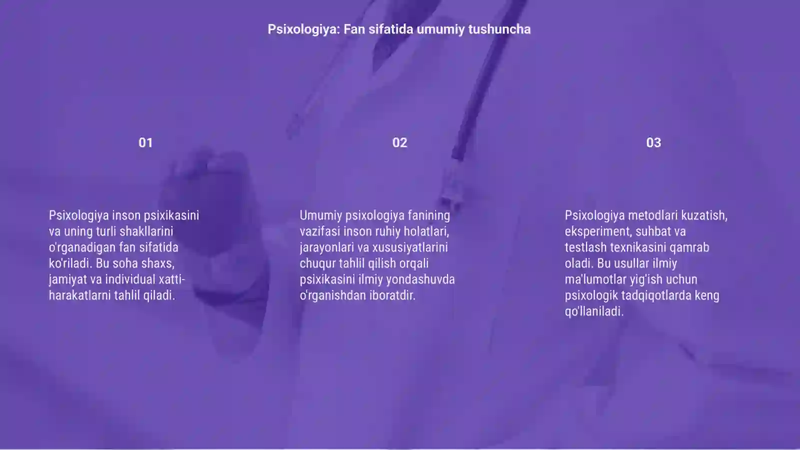 Umumiy psixologiya fanining predmeti va vazifalari metodlari 3