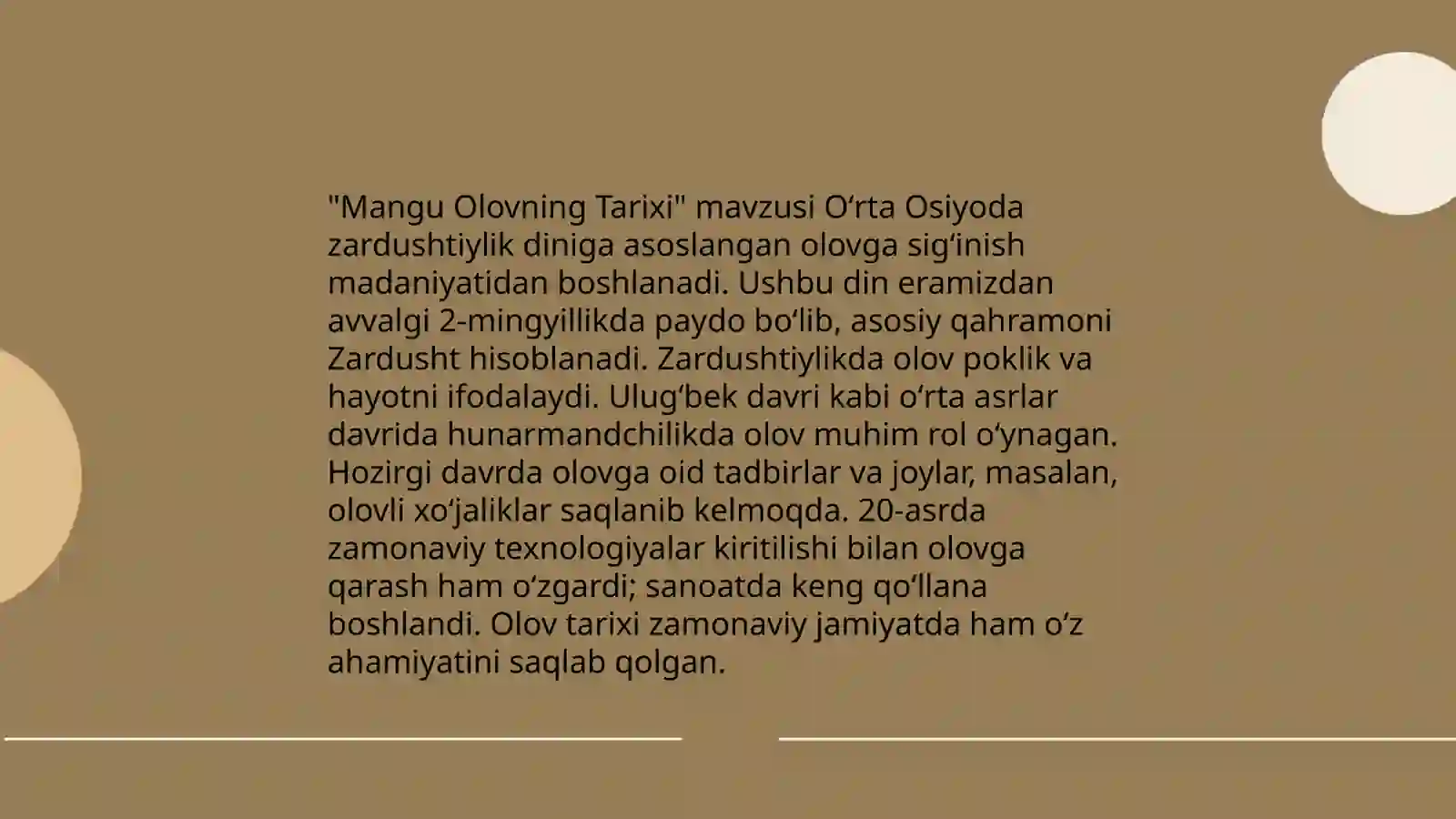 Mangu Olovning Tarixi 3
