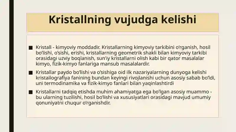 Kristallarning olinish usullari 3