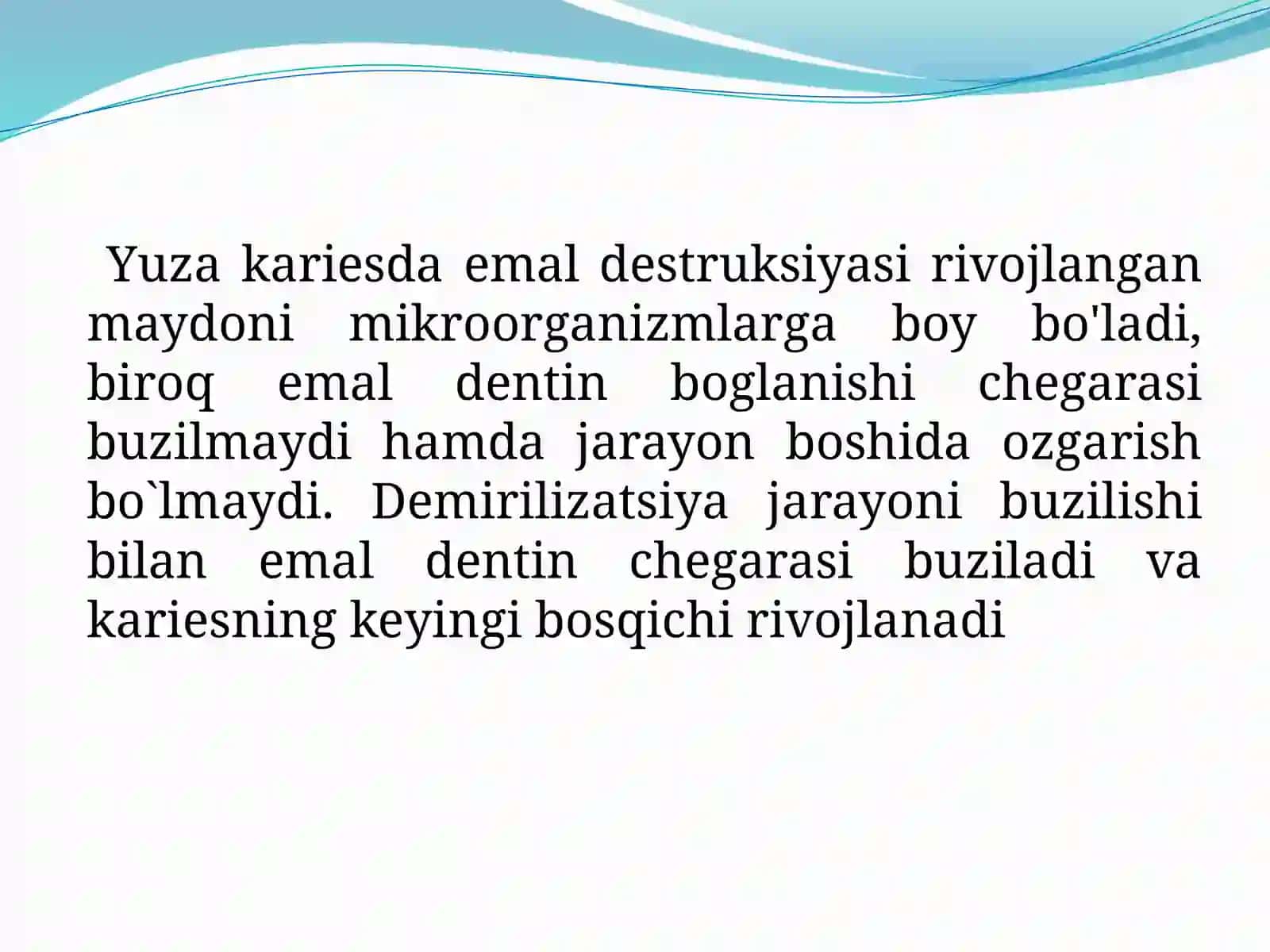 Yuza karies 3