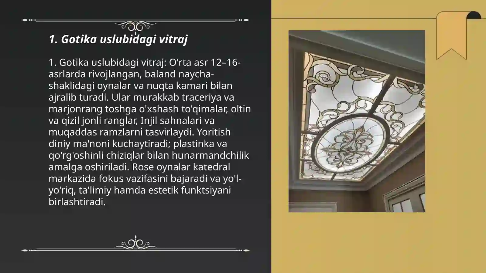Gotika uslubidagi vitraj 3