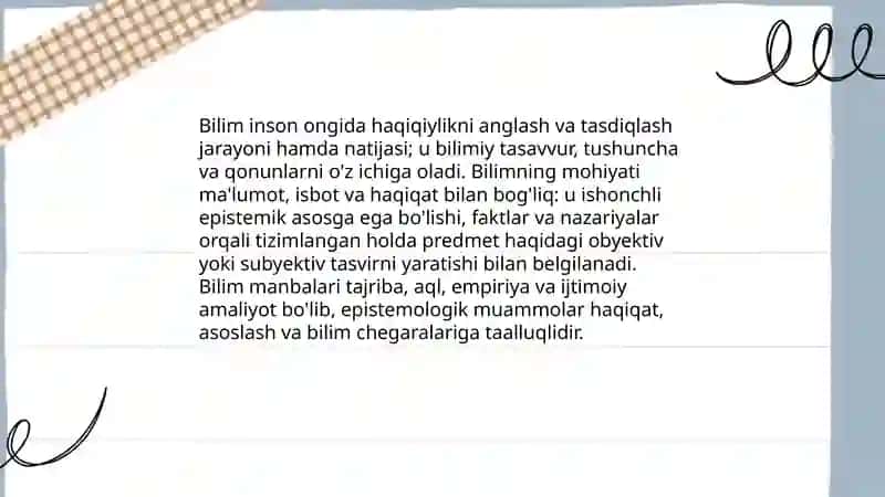Bilimning falsafiy muammolari 3