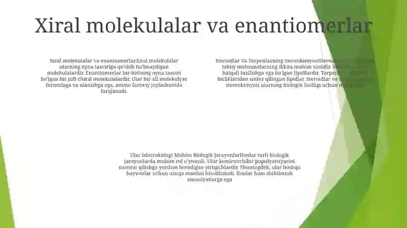 Steroidlar Va Terpenlarning Stereokimyosi Hamda Ular Ishtirokidagi Muhim Biologik Jarayonlar 3