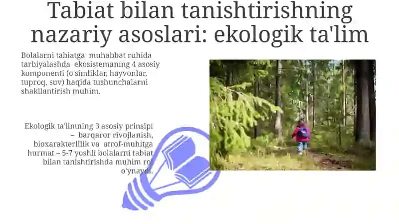 Tabiat tushunchasi va Maktabagacha yoshdagi bolalarni tabiat bilan tanishtirishning nazariy asoslari 3