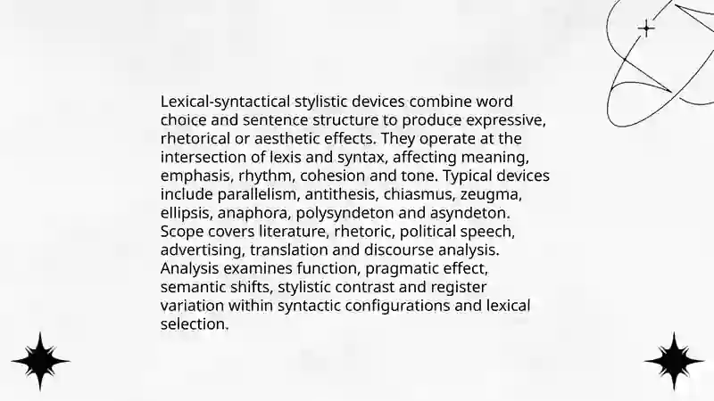 Lexical-syntactical stylistic devices 3