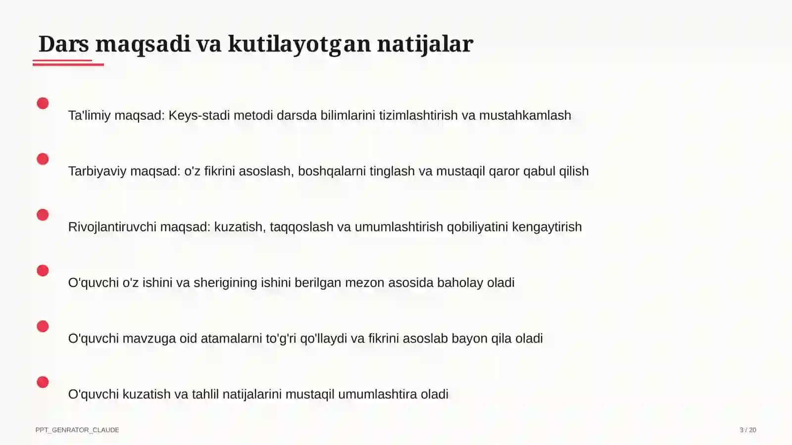 Keys-stadi metodi darsda 3