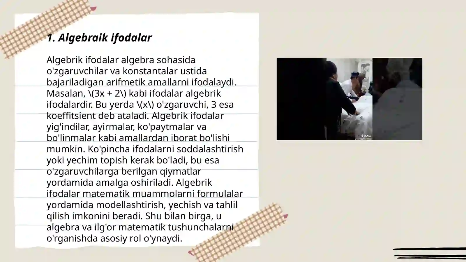 Algebraik Ifodalar 3