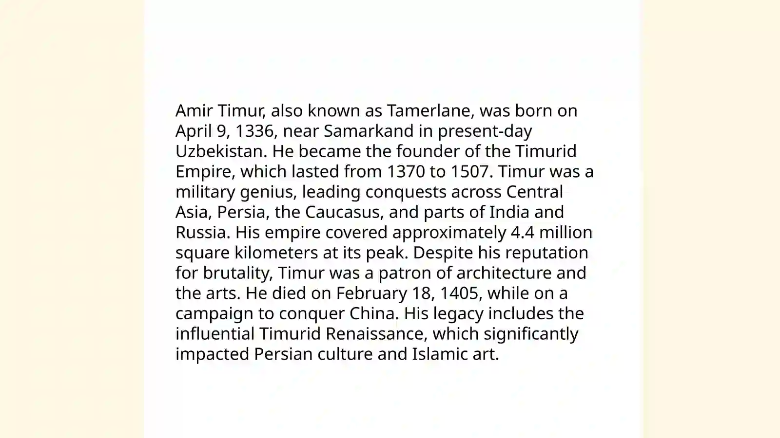 Amir Timur (Tamerlane) 3