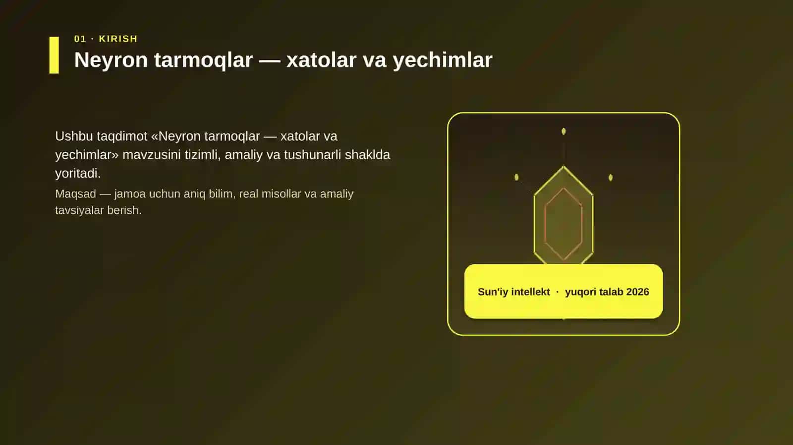 Neyron tarmoqlar — xatolar va yechimlar 3