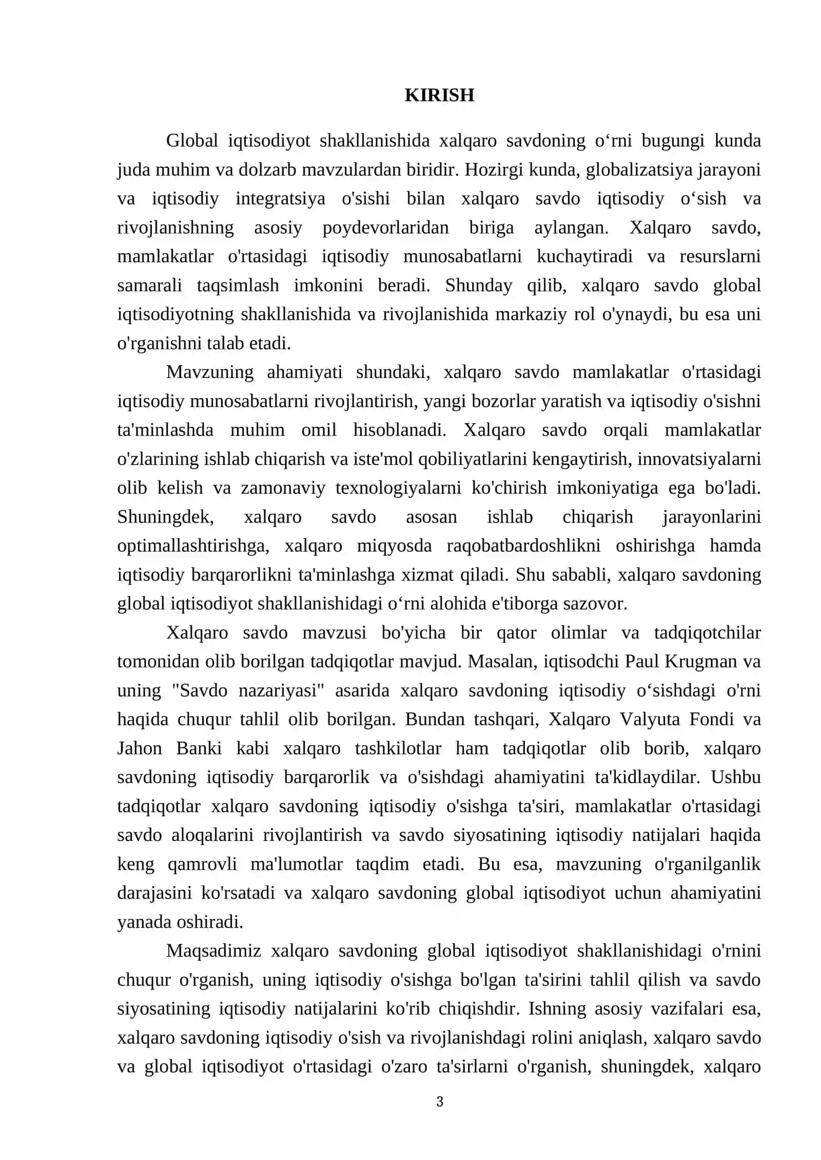 Global iqtisodiyot shakllanishida xalqaro savdoning o‘rni 3