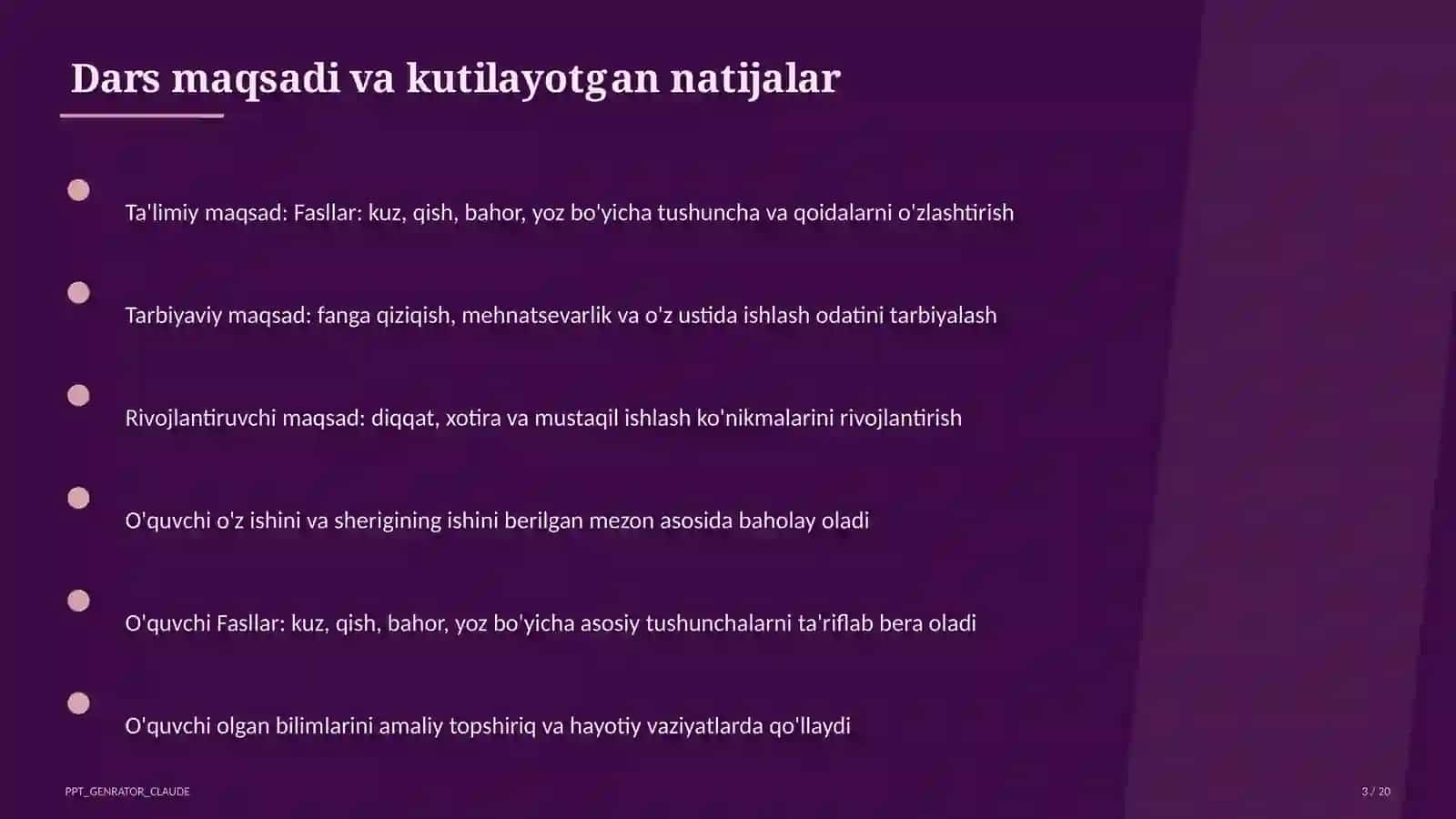Tabiatshunoslik FASLI 3