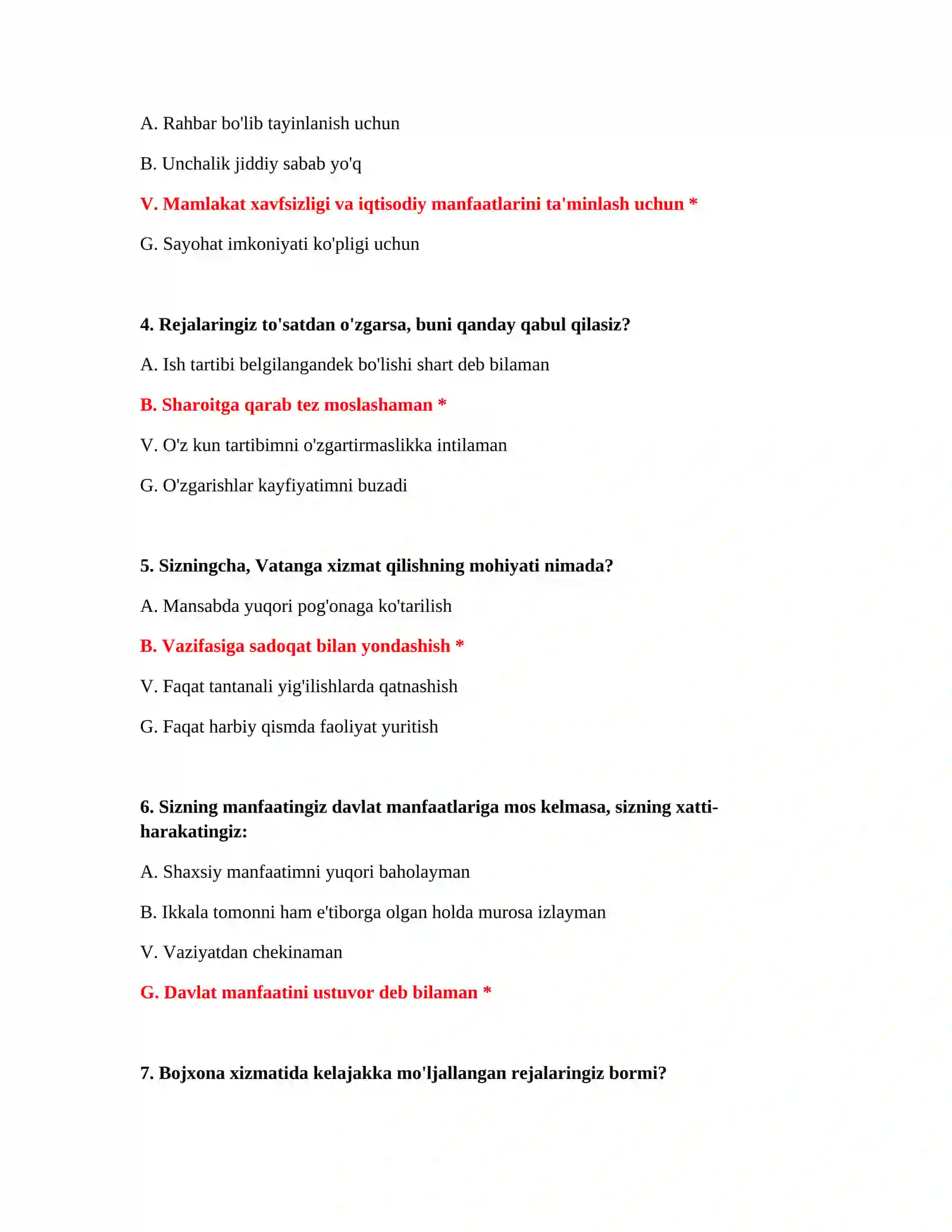 PSIXOTEST SAVOLLARI 3