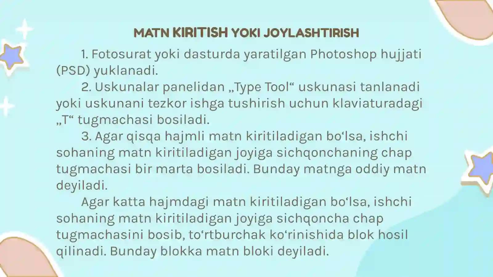 MATNLAR BILAN ISHLASH 17-dars 3