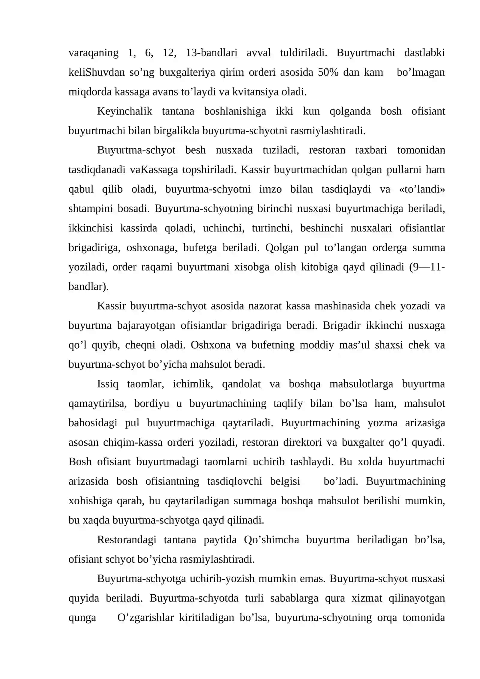 Istеmоlchilаrgа хizmаt ko’rsаtishning tехnоlоgik jаrаyonlаri 3