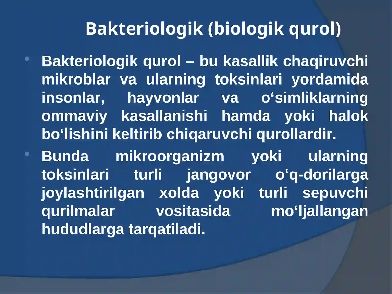 Bakteriologik(biologik) qurol 3