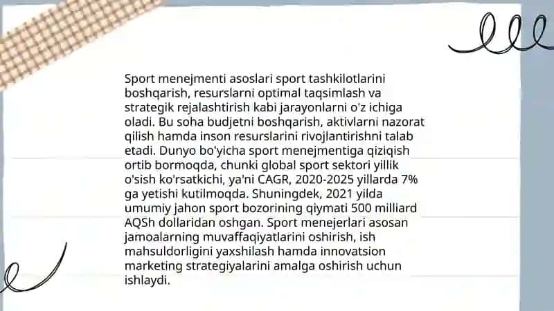 Sport menejmentining tamoillari 3