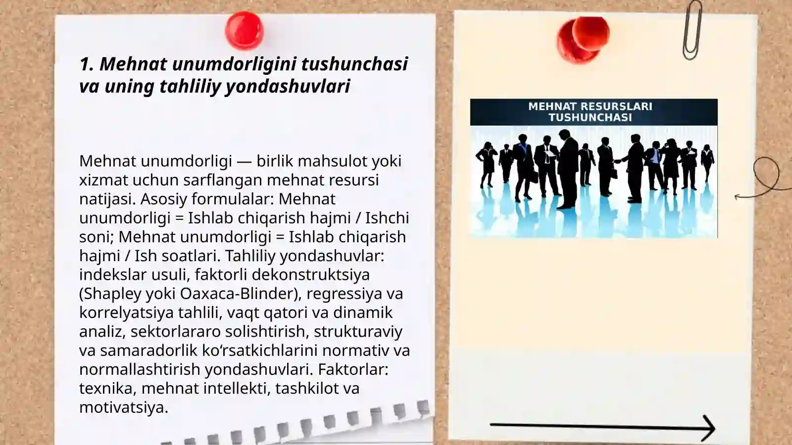 Mehnat unumdorligini tahlil qilish 3