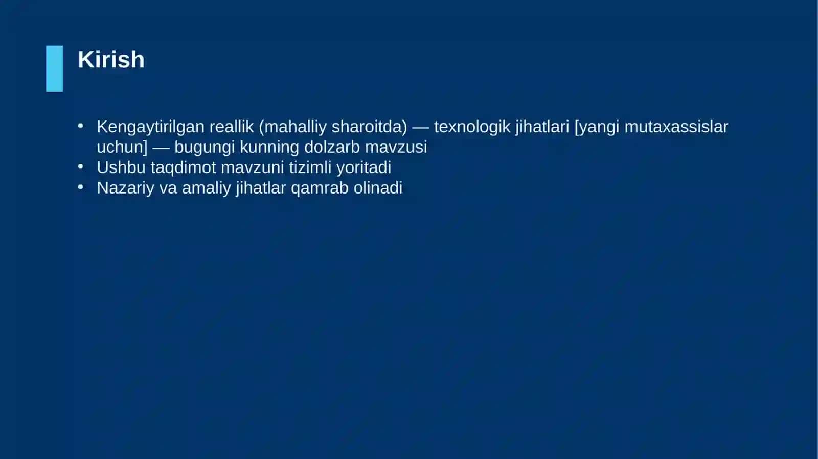 Kengaytirilgan reallik (mahalliy sharoitda) — texnologik jihatlari [yangi mutaxassislar uchun] 3