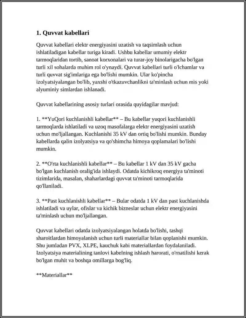 KABELNING TURLARI 3