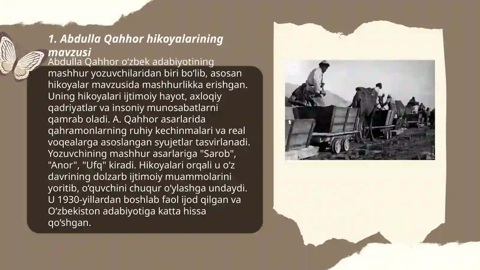 Abdulla Qahhor hikoyalari o'ziga hosligi 3